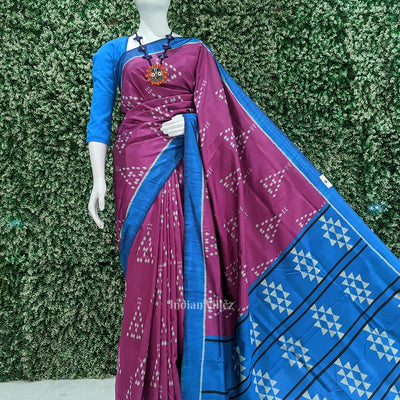 Magenta Pink Jhoti Odisha Ikat Contemporary Designer Saree