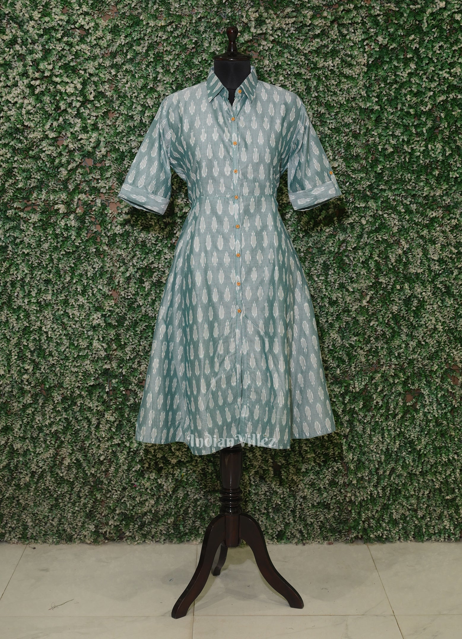 Light Green Odisha Ikat Designer Office Wear For Women