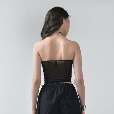 Black Mesh Tube Top