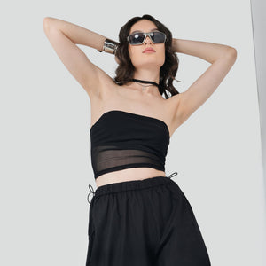 Black Mesh Tube Top