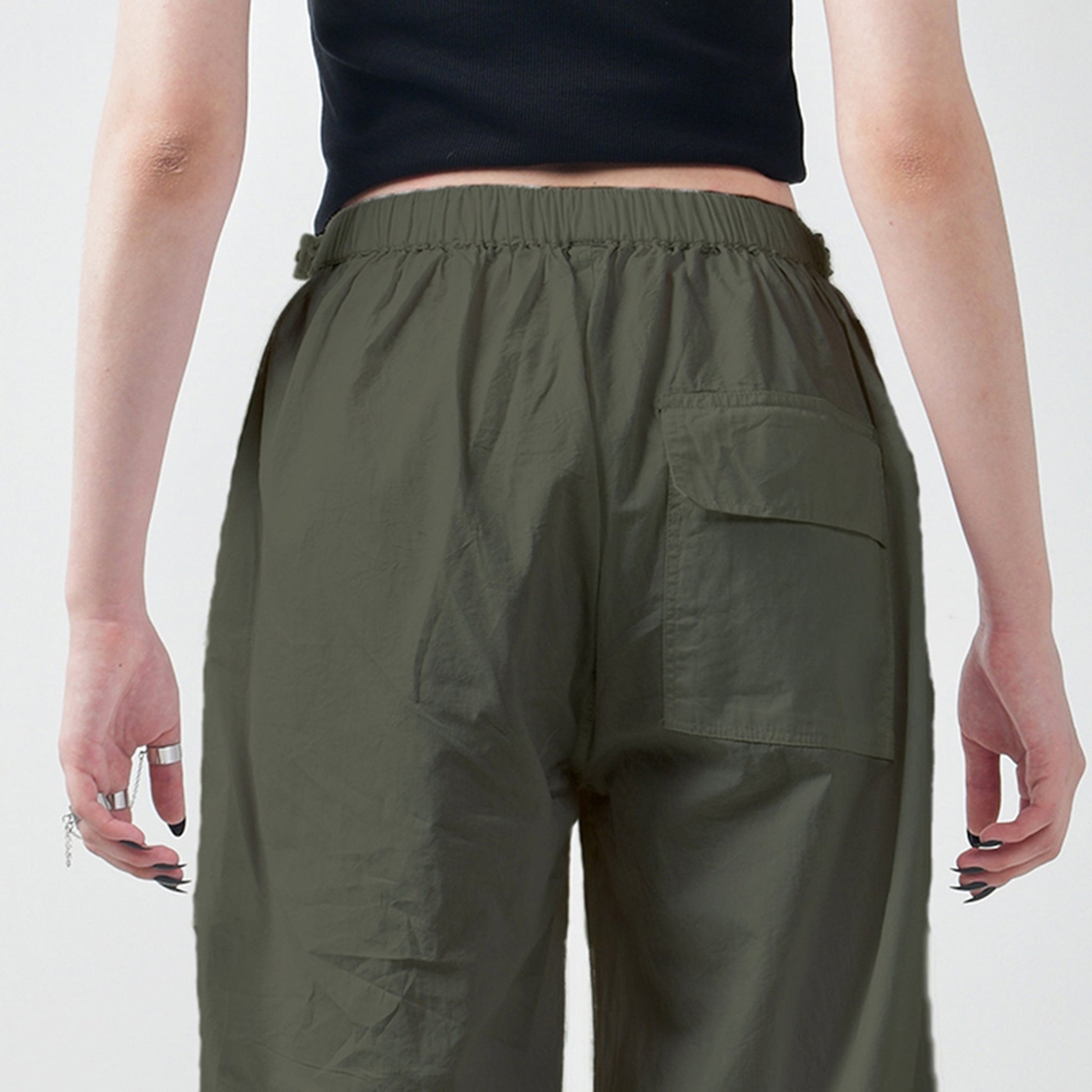 Unisex Green Parachute Pants
