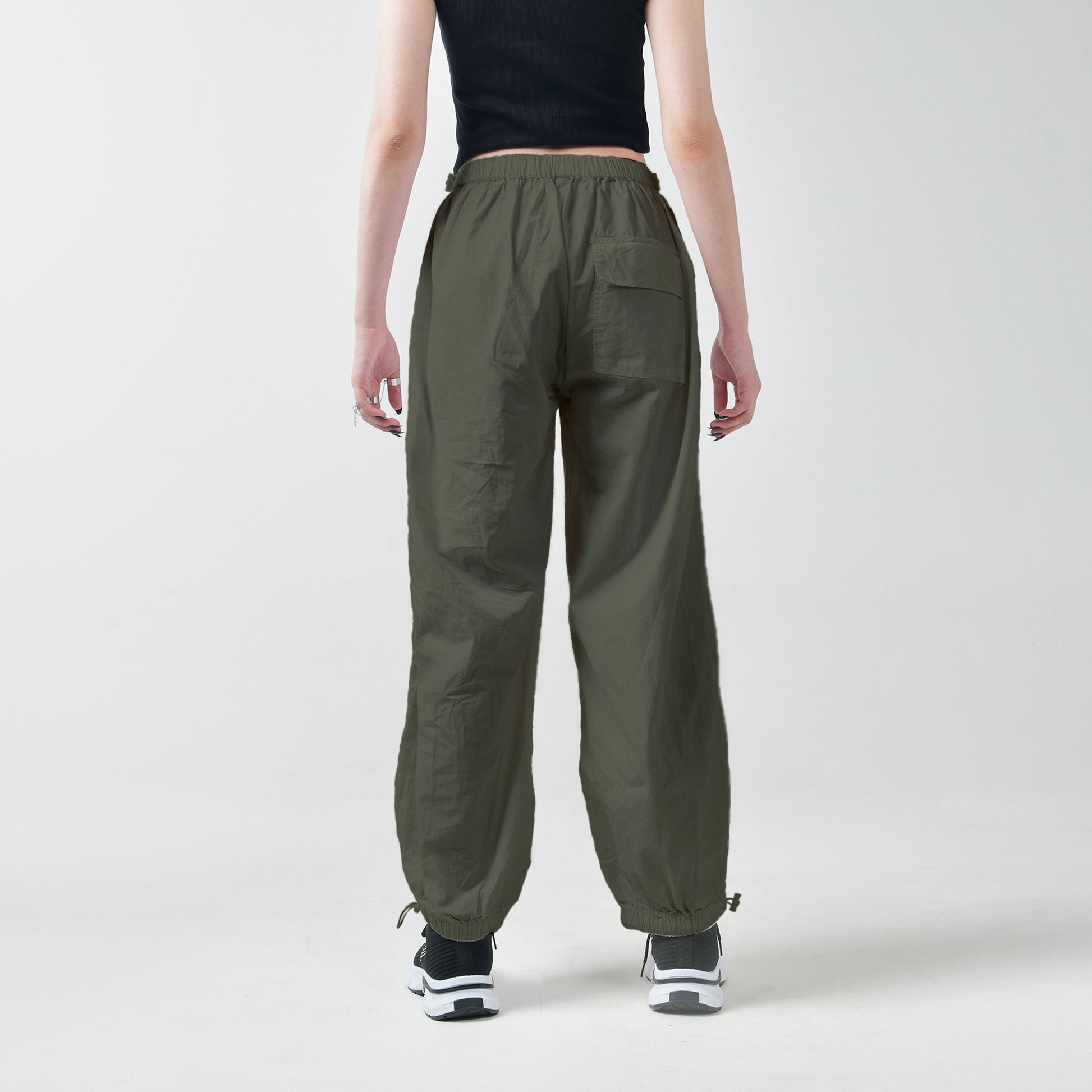 Unisex Green Parachute Pants