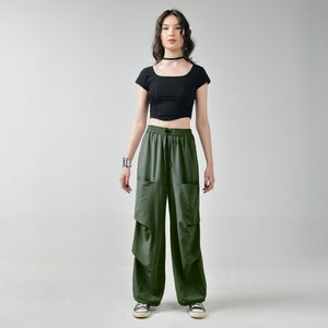Air Parachute Pants Combo-Black & Olive