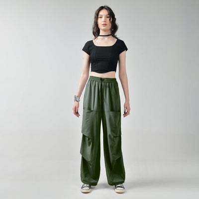 Air Parachute Pants Combo-Black & Olive