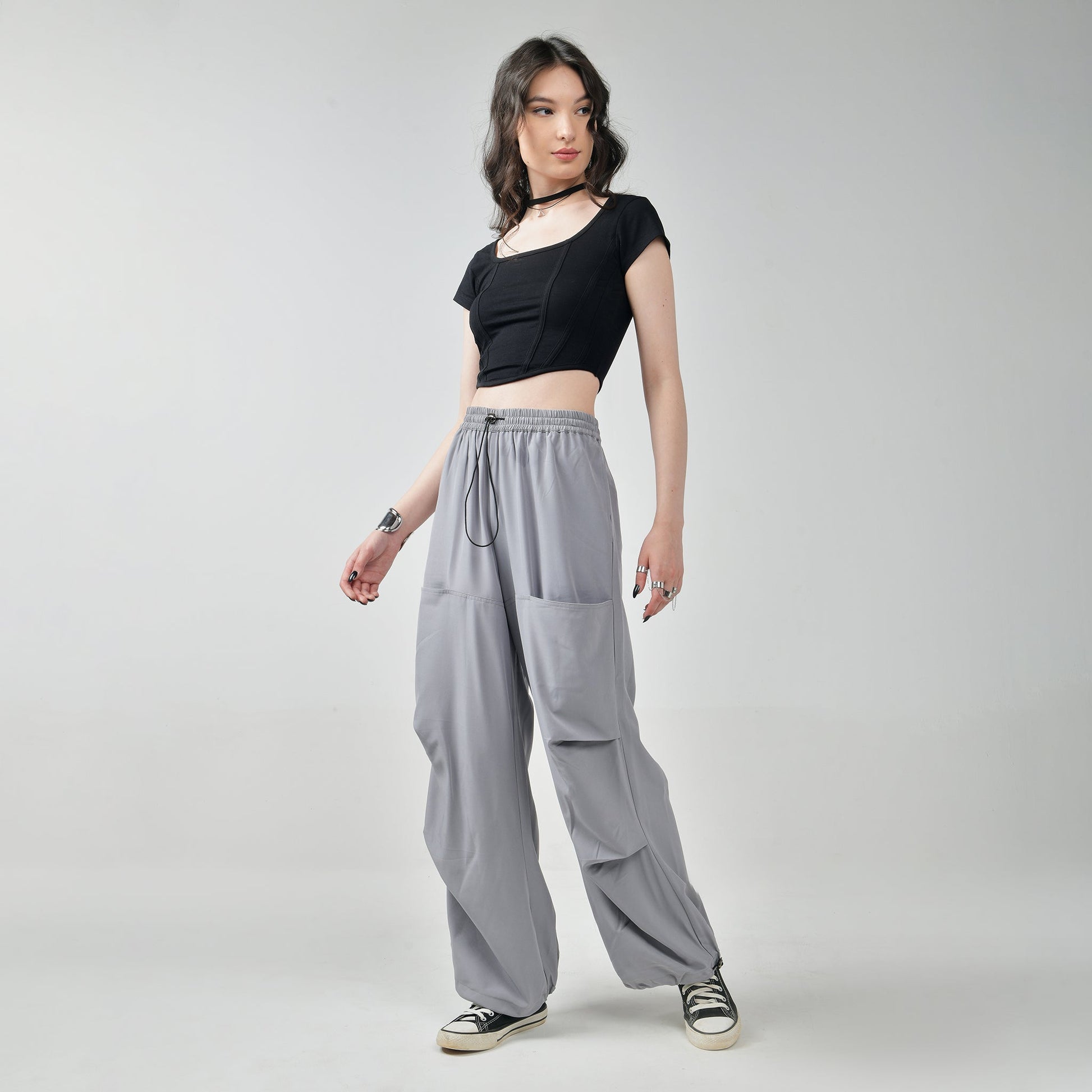 Grey Air Parachute Pants