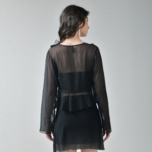 Ruffle Shrug & Mesh Tube Top Set