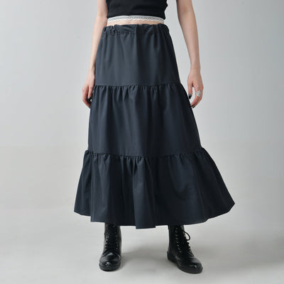 Ruffle Midi Skirt
