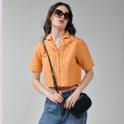 Crop Linen Shirts for women