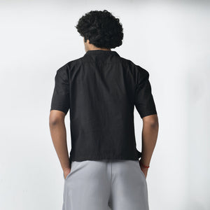 Black Bossman Shirt & Grey Air Parachute Pants
