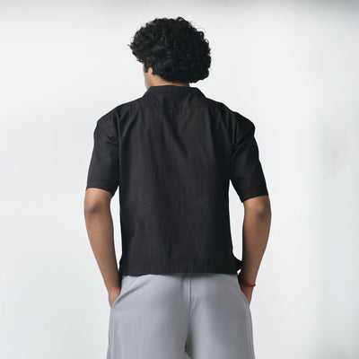 Black Bossman Shirt & Grey Air Parachute Pants