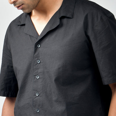 Black Bossman Shirt & Grey Air Parachute Pants