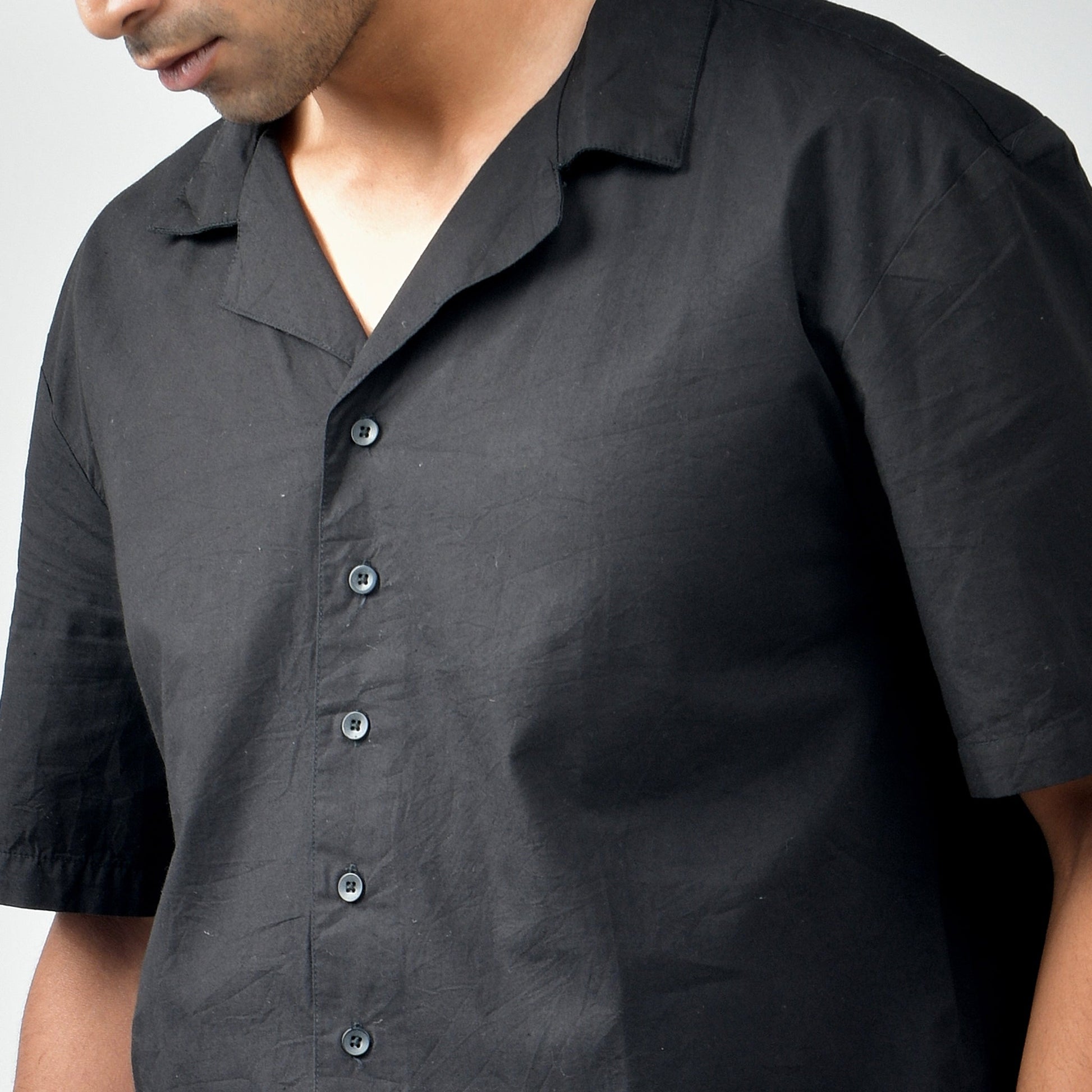 Black Bossman Shirt & Grey Air Parachute Pants