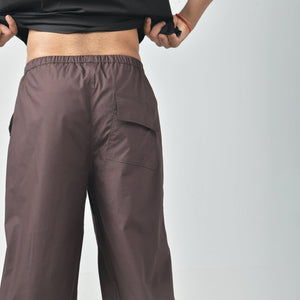 Black Bossman Shirt & Brown Parachute Pants