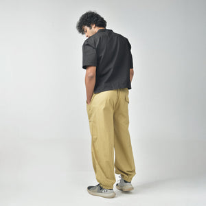 Bossman Shirt (Black) & Parachute Pants (Khaki)