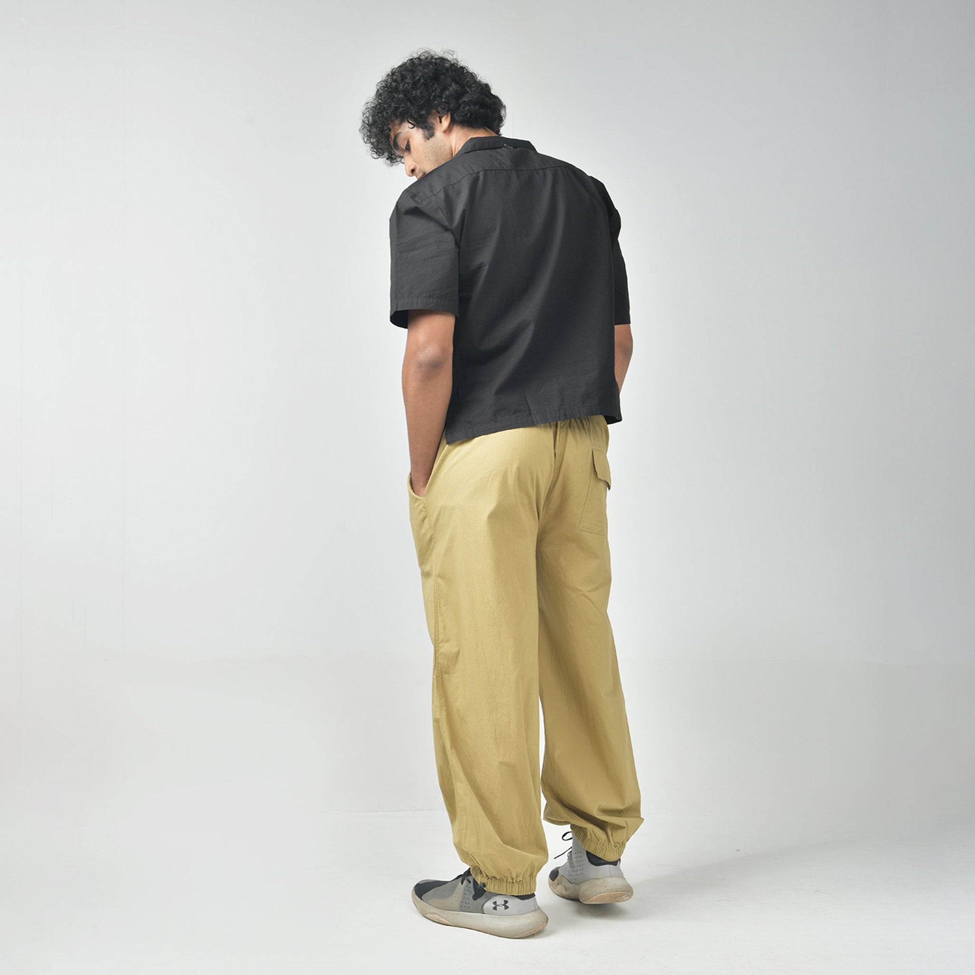 Bossman Shirt (Black) & Parachute Pants (Khaki)