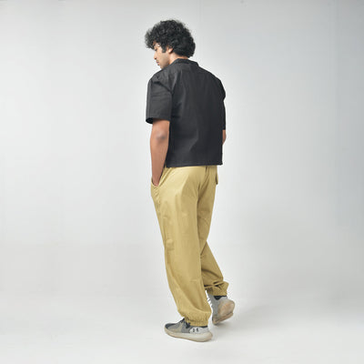 Bossman Shirt (Black) & Parachute Pants (Khaki)