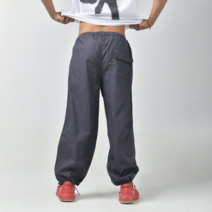 Gunmetal Oversized Parachute Pants