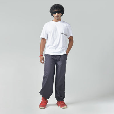 Gunmetal Oversized Parachute Pants