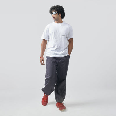 Gunmetal Oversized Parachute Pants