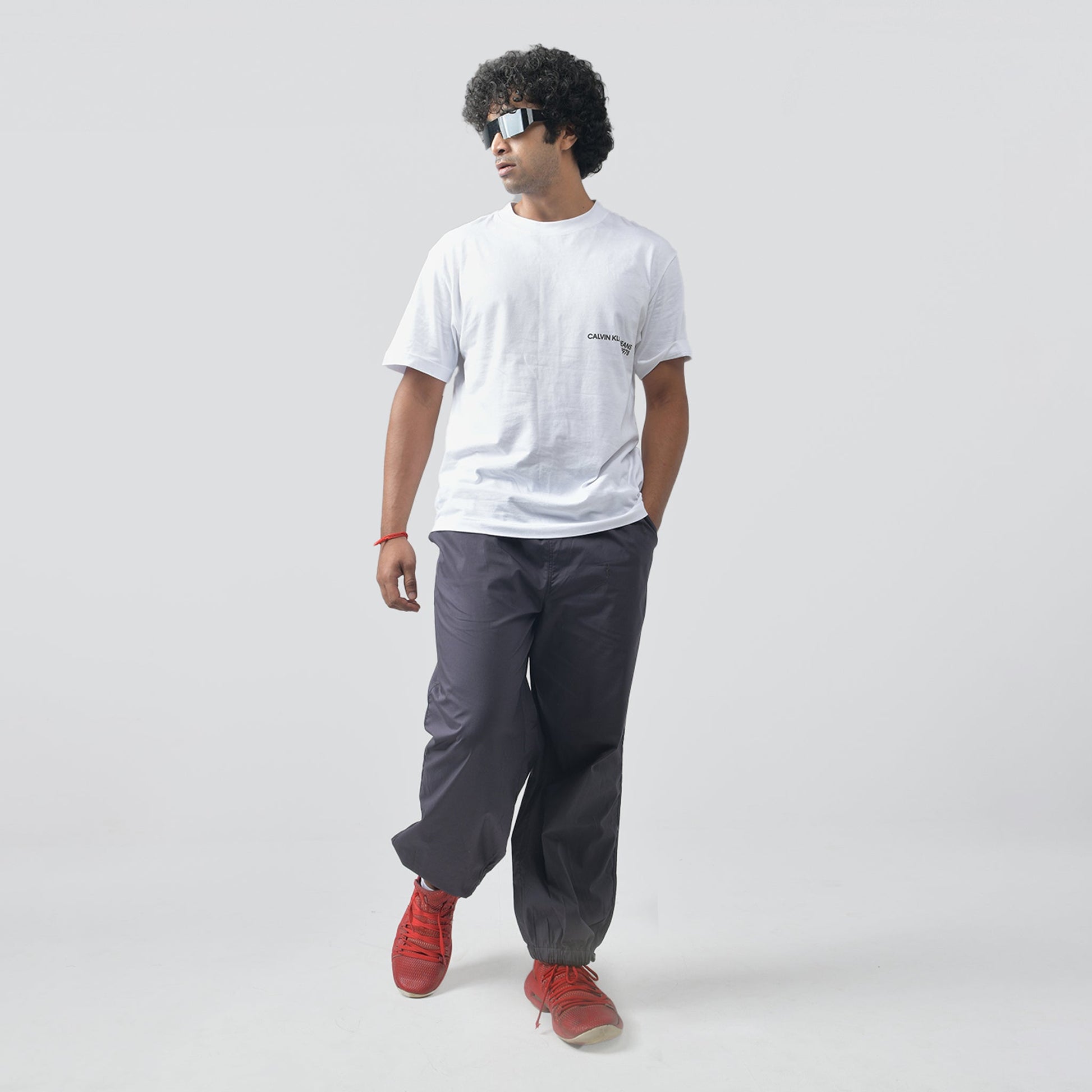 Gunmetal Oversized Parachute Pants