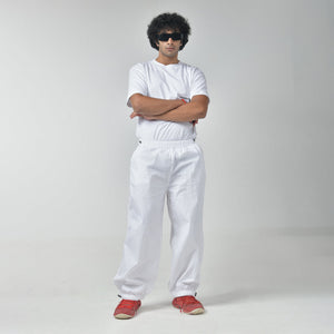 Parachute Pant Combo-Brown & White