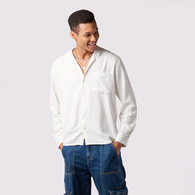White Linen Shirt - Regular Fit