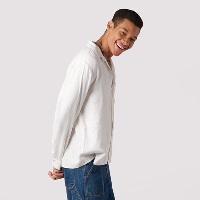White Linen Shirt - Regular Fit