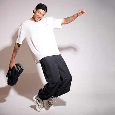 Black Air Parachute Pants