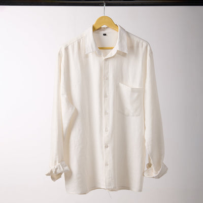 White Linen Shirt - Regular Fit
