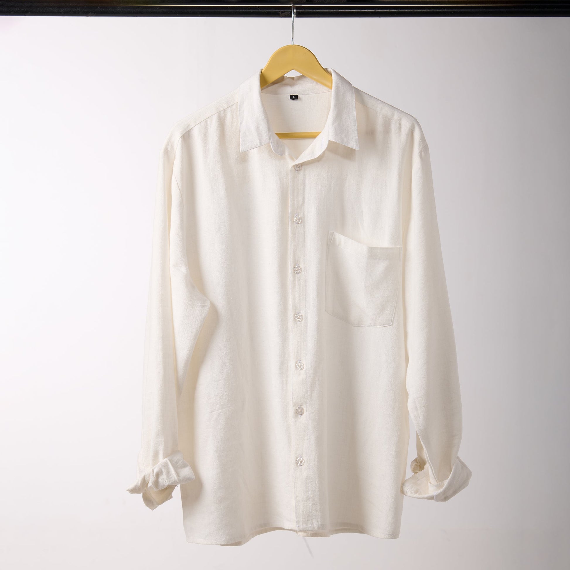 White Linen Shirt - Regular Fit
