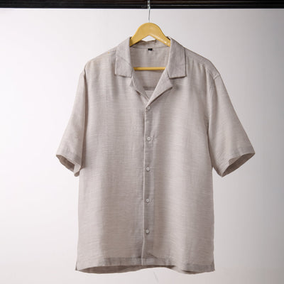 Grey Textured Resort Shirt
