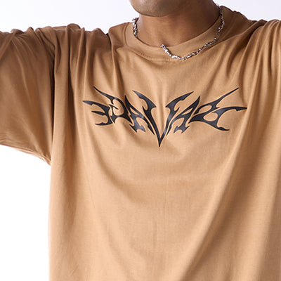 Savage printed oversized cotton Tshirt