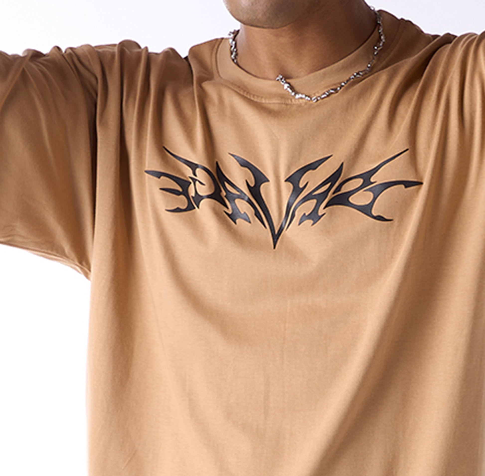 Savage printed oversized cotton Tshirt