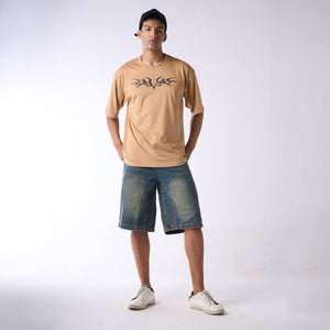 Savage printed oversized cotton Tshirt