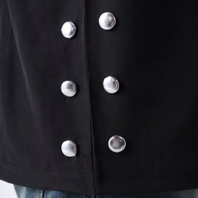 Black V-neck oversized air vest