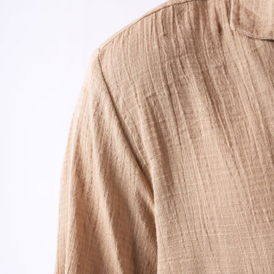 Khaki soft textured holiday shirt