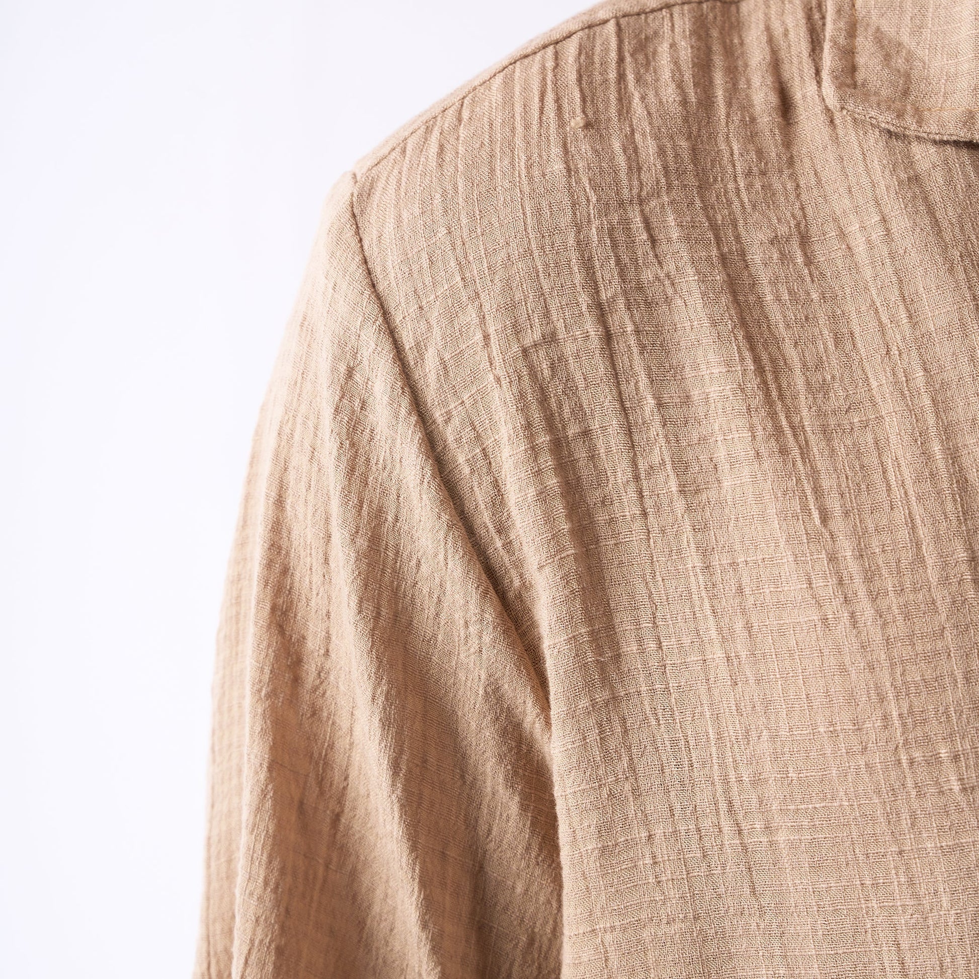 Khaki soft textured holiday shirt