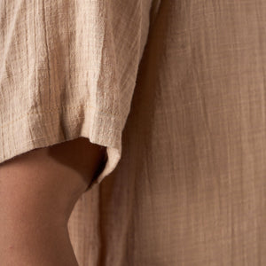 Khaki soft textured holiday shirt