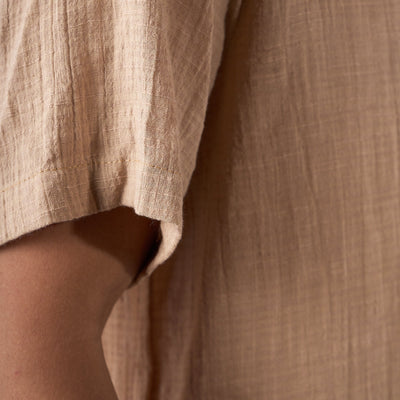 Khaki soft textured holiday shirt