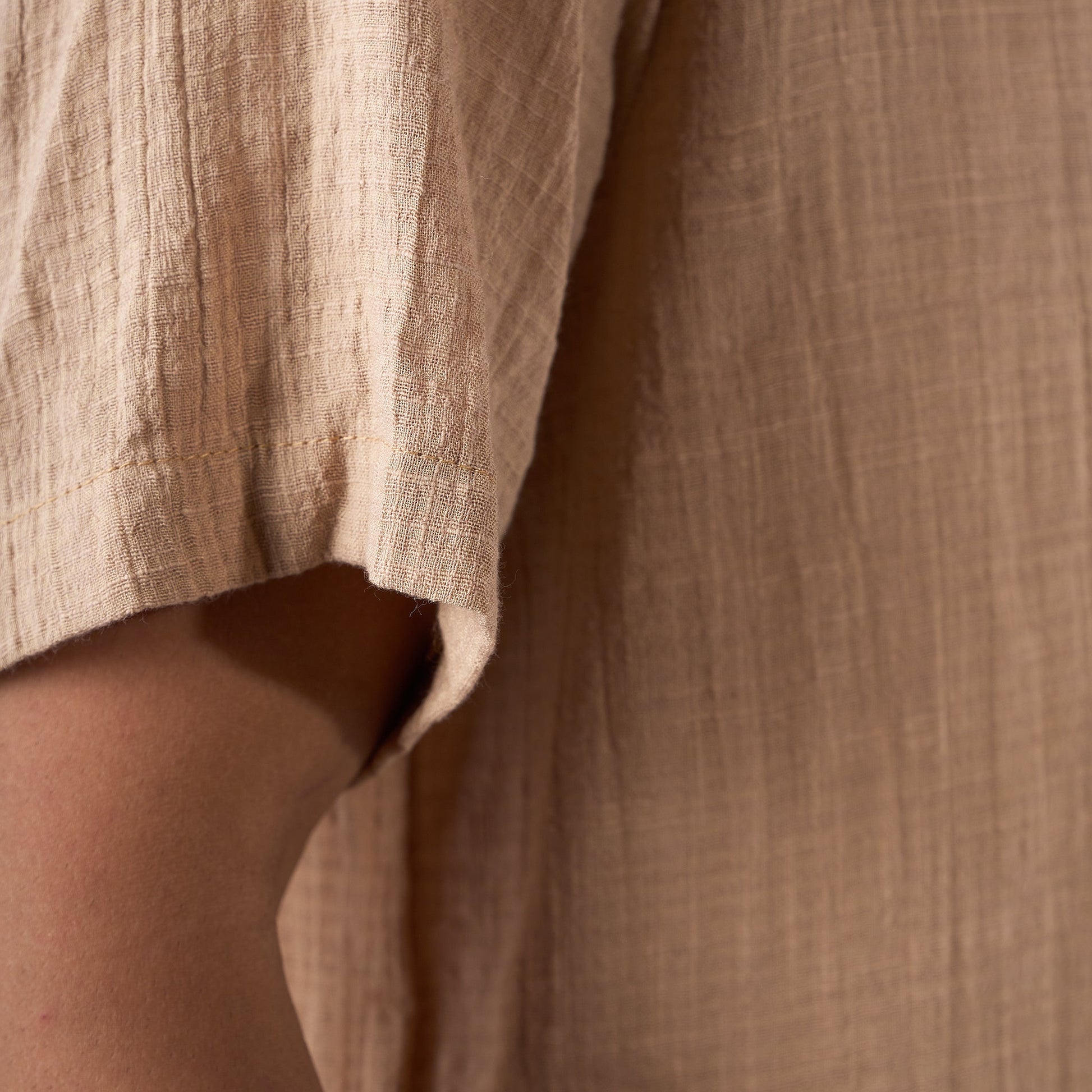 Khaki soft textured holiday shirt