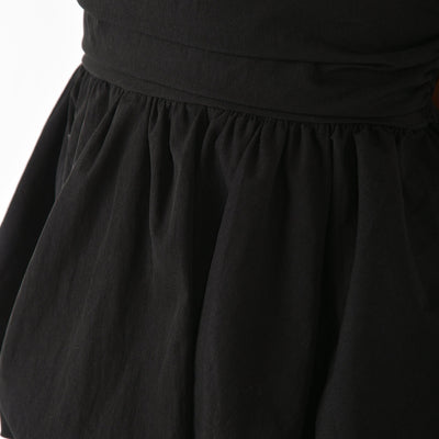 Black Off-shoulder Bubble Top
