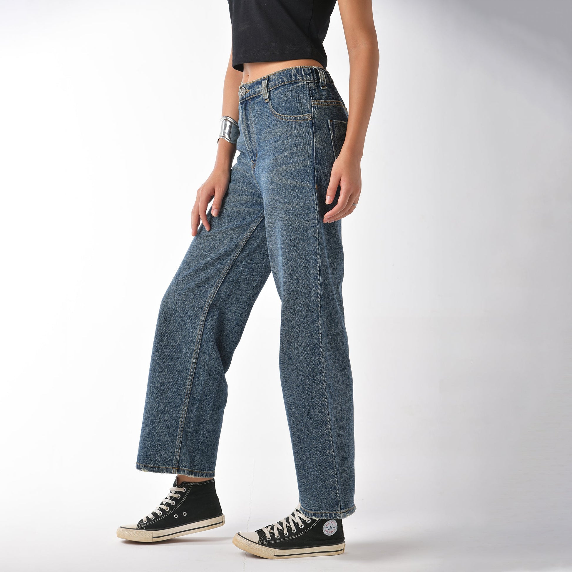 Vintage wash Boyfriend Jeans for Women