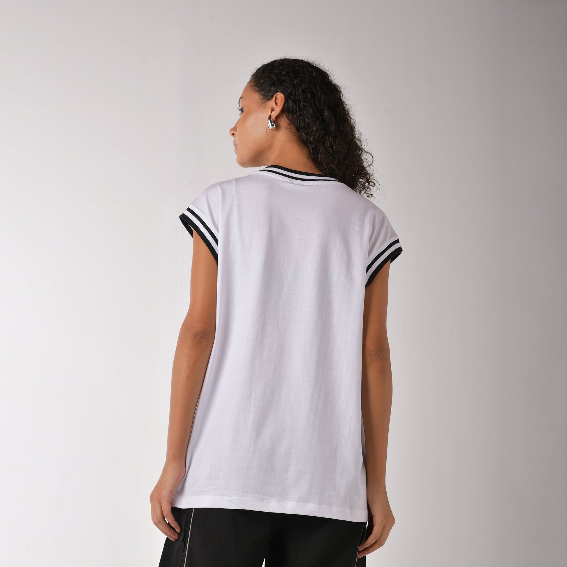 White graphic printed basketball style vest