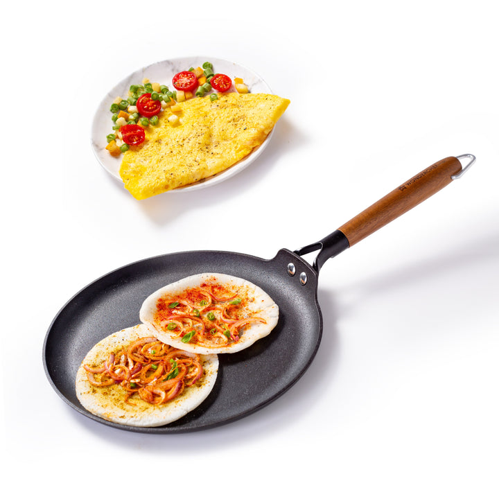 Pre-Seasoned Ferro Light 28cm Dosa Tawa | 4MM