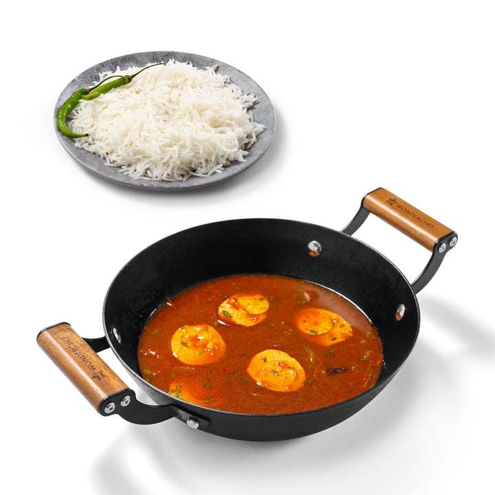 Pre-Seasoned Ferro Light 24cm Kadhai | 2.3L .