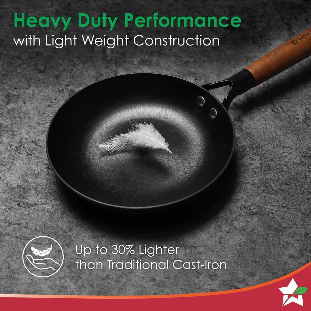 Pre-Seasoned Ferro Light 20cm Cast Iron Fry Pan | 800 ml