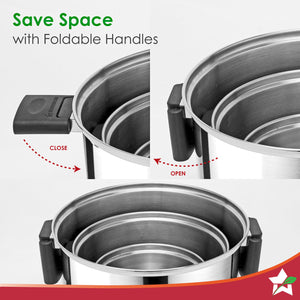 Click and Cook Stainless Steel Casserole 3 Pc Set |