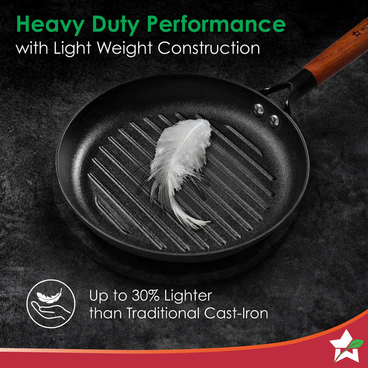 Pre-Seasoned Ferro Light 24cm Grill Pan| 2.5MM