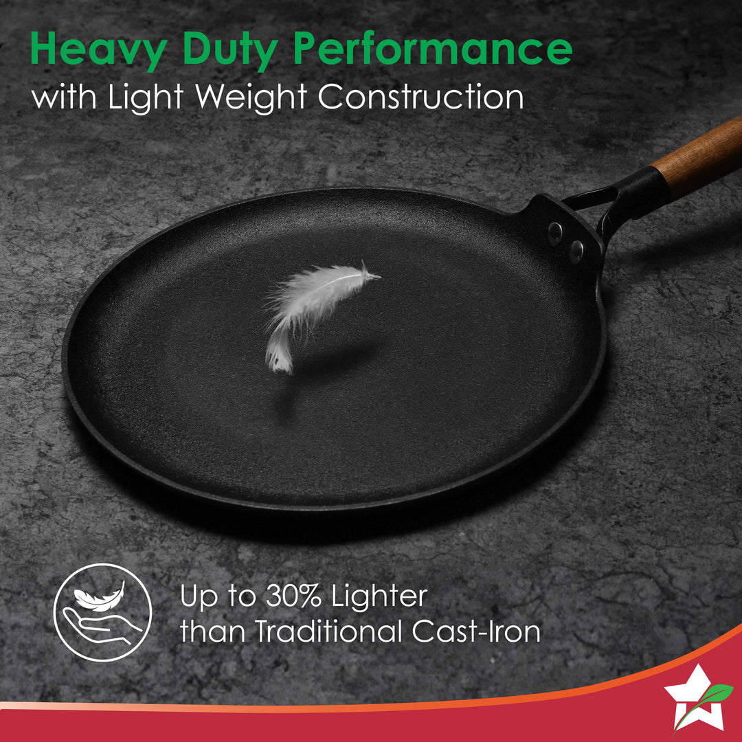 Pre-Seasoned Ferro Light 28cm Dosa Tawa | 4MM