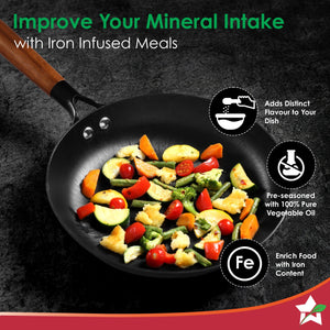 Pre-Seasoned Ferro Light 24cm Cast Iron Fry Pan | 1.4L